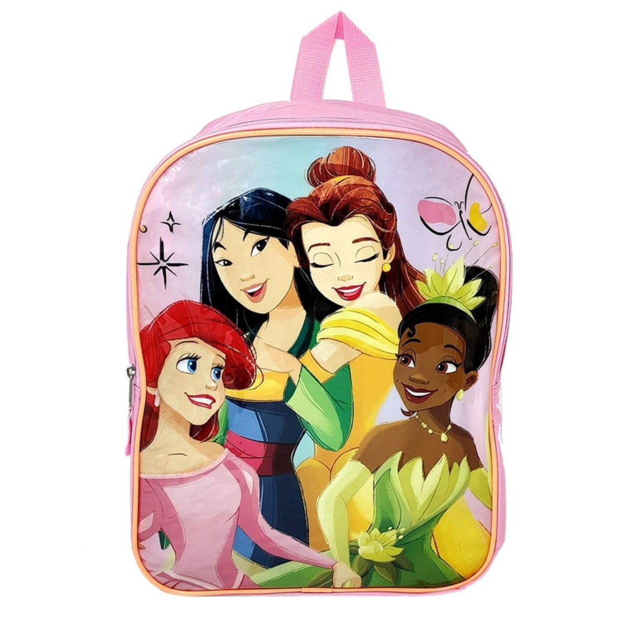 Disney Princesses 15 Backpack Ariel Belle Mulan Tiana Smiles